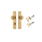 Iver Cambridge Door Knob Chamfered  Concealed Fix Pair Passage Kit, Privacy Kit , Entrance Kit with High Security Lock -Brushed Brass