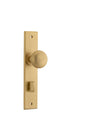 Iver Cambridge Door Knob Chamfered  Concealed Fix Pair Passage Kit, Privacy Kit , Entrance Kit with High Security Lock -Brushed Brass