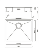 BURNS & FERALL TOPMOUNT/FLUSH OR UNDERMOUNT R10  LENGTH - AVAILABLE IN 6 SIZES : 290MM ,380MM  ,440MM ,490MM ,540MM ,590MM  - STAINLESS STEEL