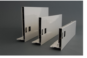 Slimbox Soft Close Drawer System, Depth 500mm , Height  90mm ,130mm and 180mm ,Screw On 40 Kg - White