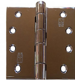 Lohala Hinge Stainless Steel 316 Heavy Duty 100mm x 100mm x 3.0mm ,8mm Pin 3.5mm Clearance Fixed Button Pin Polished & Satin