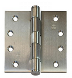 Lohala Hinge Stainless Steel 316 Heavy Duty 100mm x 100mm x 3.0mm ,8mm Pin 3.5mm Clearance Fixed Button Pin Polished & Satin