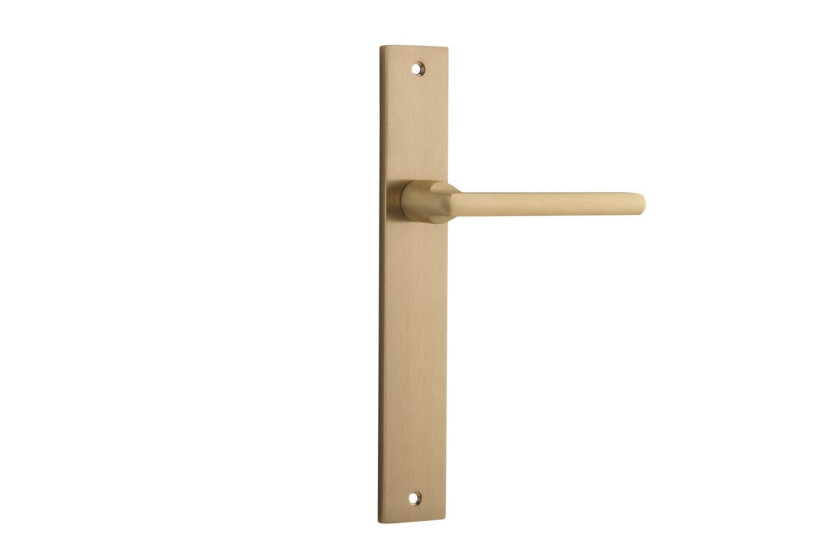 Iver Baltimore Door Knob Rectangular Latch Pair, Passage Kit, Privacy Kit , Entrance Kit with High Security Lock -Brushed Brass