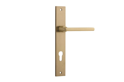 Iver Baltimore Door Knob Rectangular Latch Pair, Passage Kit, Privacy Kit , Entrance Kit with High Security Lock -Brushed Brass