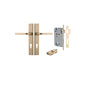 Iver Annecy Door Lever Rectangular Latch Pair, Passage Kit, Privacy Kit , Entrance Kit with High Security Lock -Brushed Brass