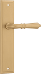 Iver Sarlat  Door Lever Stepped Latch Pair, Passage Kit, Privacy Kit , Entrance Kit with High Security Lock -Brushed Brass