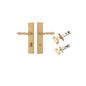 Iver Sarlat  Door Lever Stepped Latch Pair, Passage Kit, Privacy Kit , Entrance Kit with High Security Lock -Brushed Brass