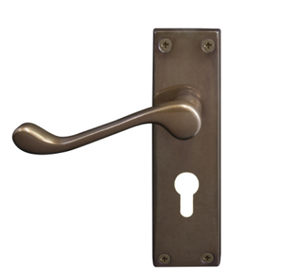 Windsor Premium NZ Victorian Square Longplate Lever Lock - Euro 48mm  Price Per Pair - Available in 11 Colours