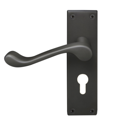 Windsor Premium NZ Victorian Square Longplate Lever Lock - Euro 48mm  Price Per Pair - Available in 11 Colours