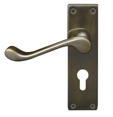 Windsor Premium NZ Victorian Square Longplate Lever Lock - Euro 48mm  Price Per Pair - Available in 11 Colours
