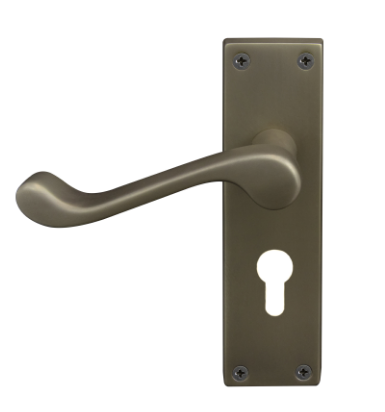 Windsor Premium NZ Victorian Square Longplate Lever Lock - Euro 48mm  Price Per Pair - Available in 11 Colours