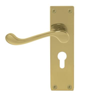 Windsor Premium NZ Victorian Square Longplate Lever Lock - Euro 48mm  Price Per Pair - Available in 11 Colours