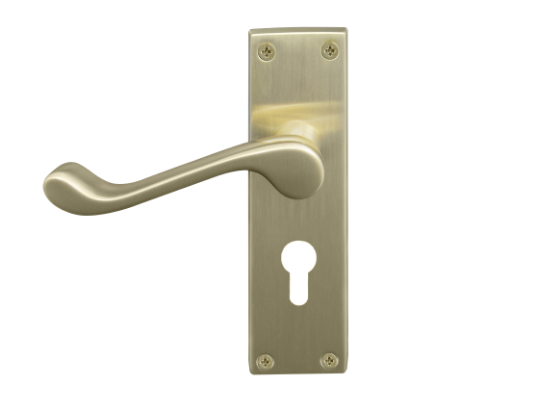 Windsor Premium NZ Victorian Square Longplate Lever Lock - Euro 48mm  Price Per Pair - Available in 11 Colours