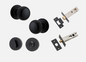 Iver Cambridge Door Knob 0203 Round Rose Matt Black - Passage kit ,privacy kit & Entrance Kit (Dual Function 5 pin and Key Thumb 6 Pin)