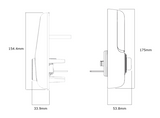 YALE ASSURE KEYED SMART-READY LOCK WITH PULL HANDLE SET SATIN NICKEL & MATT BLACK