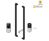YALE ASSURE KEYED SMART-READY LOCK WITH PULL HANDLE SET SATIN NICKEL & MATT BLACK