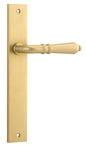 Iver Sarlat  Door Lever Rectangular Latch Pair, Passage Kit, Privacy Kit , Entrance Kit with High Security Lock - Brushed Gold PVD