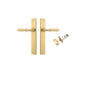 Iver Sarlat  Door Lever Rectangular Latch Pair, Passage Kit, Privacy Kit , Entrance Kit with High Security Lock - Brushed Gold PVD