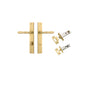 Iver Sarlat  Door Lever Rectangular Latch Pair, Passage Kit, Privacy Kit , Entrance Kit with High Security Lock - Brushed Gold PVD