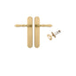 Iver Sarlat  Door Lever Oval Latch Pair, Passage Kit, Privacy Kit , Entrance Kit with High Security Lock - Brushed Gold PVD