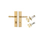 Iver Sarlat  Door Lever Stepped Latch Pair, Passage Kit, Privacy Kit , Entrance Kit with High Security Lock - Brushed Gold PVD