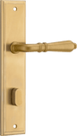 Iver Sarlat  Door Lever Stepped Latch Pair, Passage Kit, Privacy Kit , Entrance Kit with High Security Lock - Brushed Gold PVD