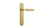 Iver Berlin Door Lever Oval Latch Pair, Passage Kit, Privacy Kit , Entrance Kit with High Security Lock - Brushed Gold PVD
