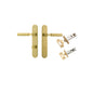 Iver Berlin Door Lever Oval Latch Pair, Passage Kit, Privacy Kit , Entrance Kit with High Security Lock - Brushed Gold PVD