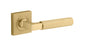 Iver Brunswick  Door Lever Rose Square Concealed Fix Pair, Passage Kit, Privacy Kit , Entrance Kit with High Security Lock - Brushed Gold PVD