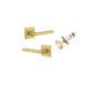 Iver Baltimore Door Knob Rose Square Concealed Fix Pair, Passage Kit, Privacy Kit , Entrance Kit with High Security Lock -Brushed Gold PVD