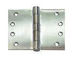 Lohala Hinge Stainless Steel 316 Wide Throw 100mm x 125mm x 3.5mm ,100mm x 150mm x 3.5mm & 100mm x 200mm x 3.5mm Fixed Pin Button Tip Satin