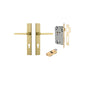 Iver Baltimore Door Knob Rectangular Latch Pair, Passage Kit, Privacy Kit , Entrance Kit with High Security Lock -Brushed Gold PVD