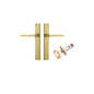Iver Baltimore Door Knob Rectangular Latch Pair, Passage Kit, Privacy Kit , Entrance Kit with High Security Lock -Brushed Gold PVD