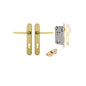 Iver Baltimore Door Knob Oval Latch Pair, Passage Kit, Privacy Kit , Entrance Kit with High Security Lock - Brushed Gold PVD