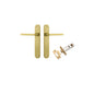 Iver Baltimore Door Knob Oval Latch Pair, Passage Kit, Privacy Kit , Entrance Kit with High Security Lock - Brushed Gold PVD