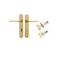 Iver Baltimore Door Knob Oval Latch Pair, Passage Kit, Privacy Kit , Entrance Kit with High Security Lock - Brushed Gold PVD
