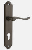 Iver Stirling Door Lever 10922 Shouldered  Backplate Signature Brass  - Passage ,Privacy & Entrance
