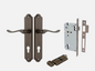 Iver Stirling Door Lever 10922 Shouldered  Backplate Signature Brass  - Passage ,Privacy & Entrance