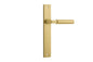 Iver Berlin Door Lever Rectangular Latch Pair, Passage Kit, Privacy Kit , Entrance Kit with High Security Lock - Brushed Gold PVD