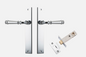 Iver Verona Door Lever 11706 Rectangular Backplate Polished Chrome- Passage ,Privacy & Entrance