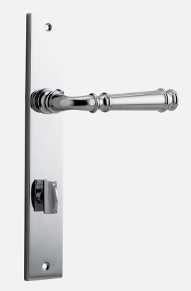 Iver Verona Door Lever 11706 Rectangular Backplate Polished Chrome- Passage ,Privacy & Entrance