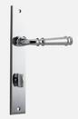Iver Verona Door Lever 11706 Rectangular Backplate Polished Chrome- Passage ,Privacy & Entrance