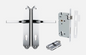 Iver Annecy Door Lever 11720 Shouldered Backplate Polished Chrome - Passage ,Privacy & Entrance