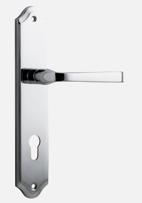 Iver Annecy Door Lever 11720 Shouldered Backplate Polished Chrome - Passage ,Privacy & Entrance
