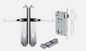 Iver Annecy Door Lever 11720 Shouldered Backplate Polished Chrome - Passage ,Privacy & Entrance