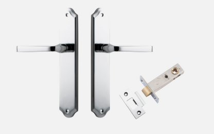 Iver Annecy Door Lever 11720 Shouldered Backplate Polished Chrome - Passage ,Privacy & Entrance