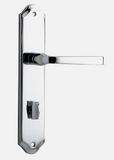 Iver Annecy Door Lever 11720 Shouldered Backplate Polished Chrome - Passage ,Privacy & Entrance