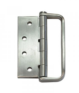 Lohala D-Handle Hinge Stainless Steel 304 ,100mm x 100mm x 3.0mm ,100mm x 75mm x 3.0mm ,100mm x 75mm x 2.5mm ,76mm x 76mm x 2.5mm & 76mm x 63mm x 2.0mm Fixed Pin Button With  Satin Nickle Handle