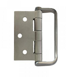 Lohala D-Handle Hinge Stainless Steel 304 ,100mm x 100mm x 3.0mm ,100mm x 75mm x 3.0mm ,100mm x 75mm x 2.5mm ,76mm x 76mm x 2.5mm & 76mm x 63mm x 2.0mm Fixed Pin Button With  Satin Nickle Handle