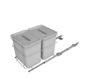 Sige Italian European Hand Pull Bin Cabinet Width 400mm - 32Litre & 48Litre